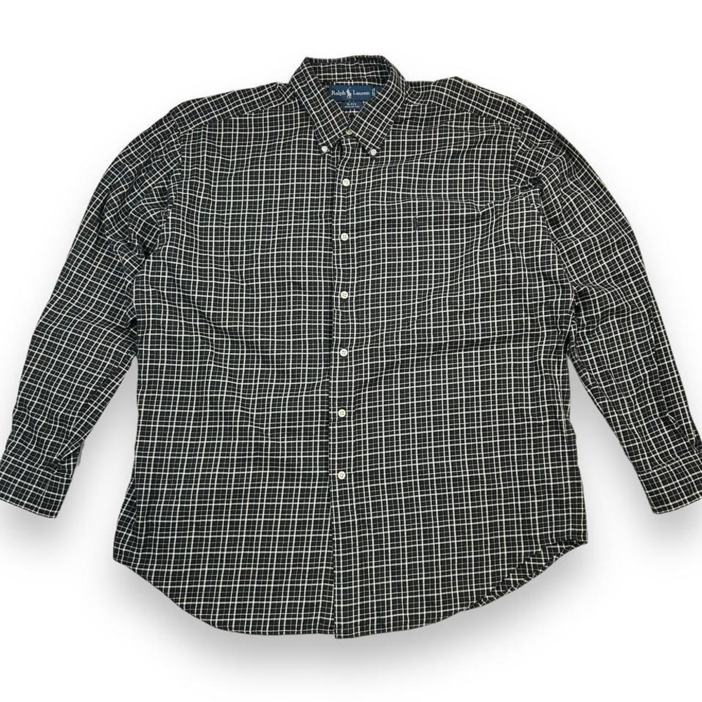 Vintage Ralph Lauren Blake‎ Plaid Button Down Shirt Mens Large